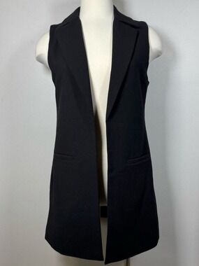 Eliane Rose Black Long Vest XS NWOT